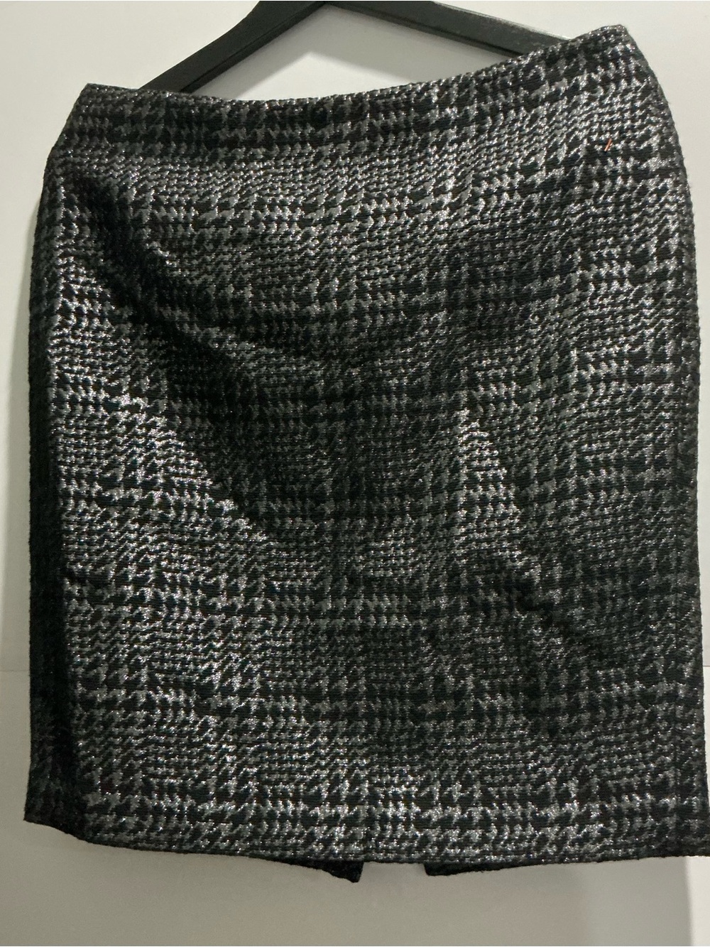 Liz Claiborne Black & Gray Houndstooth Pencil Skirt